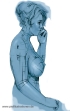 Frau in Blau